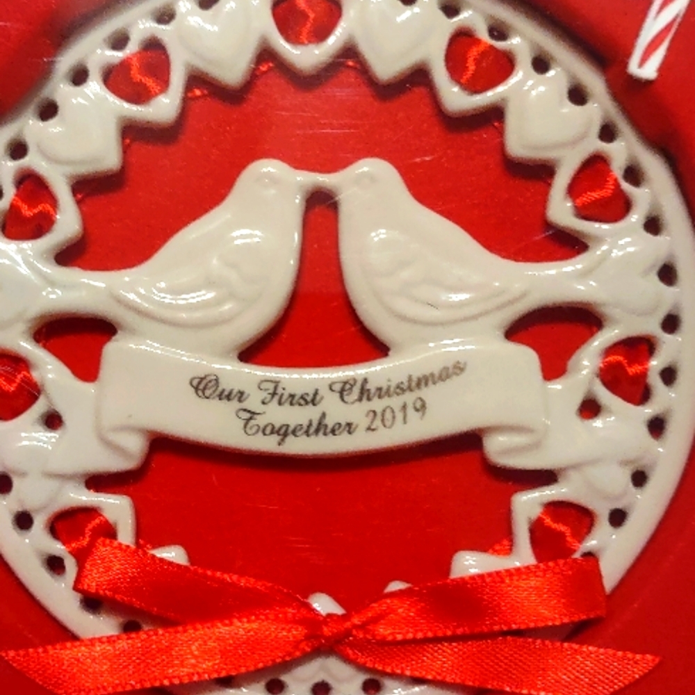 LENOX Porcelain China 2019 Our First Christmas Together Doves Ornament NIB